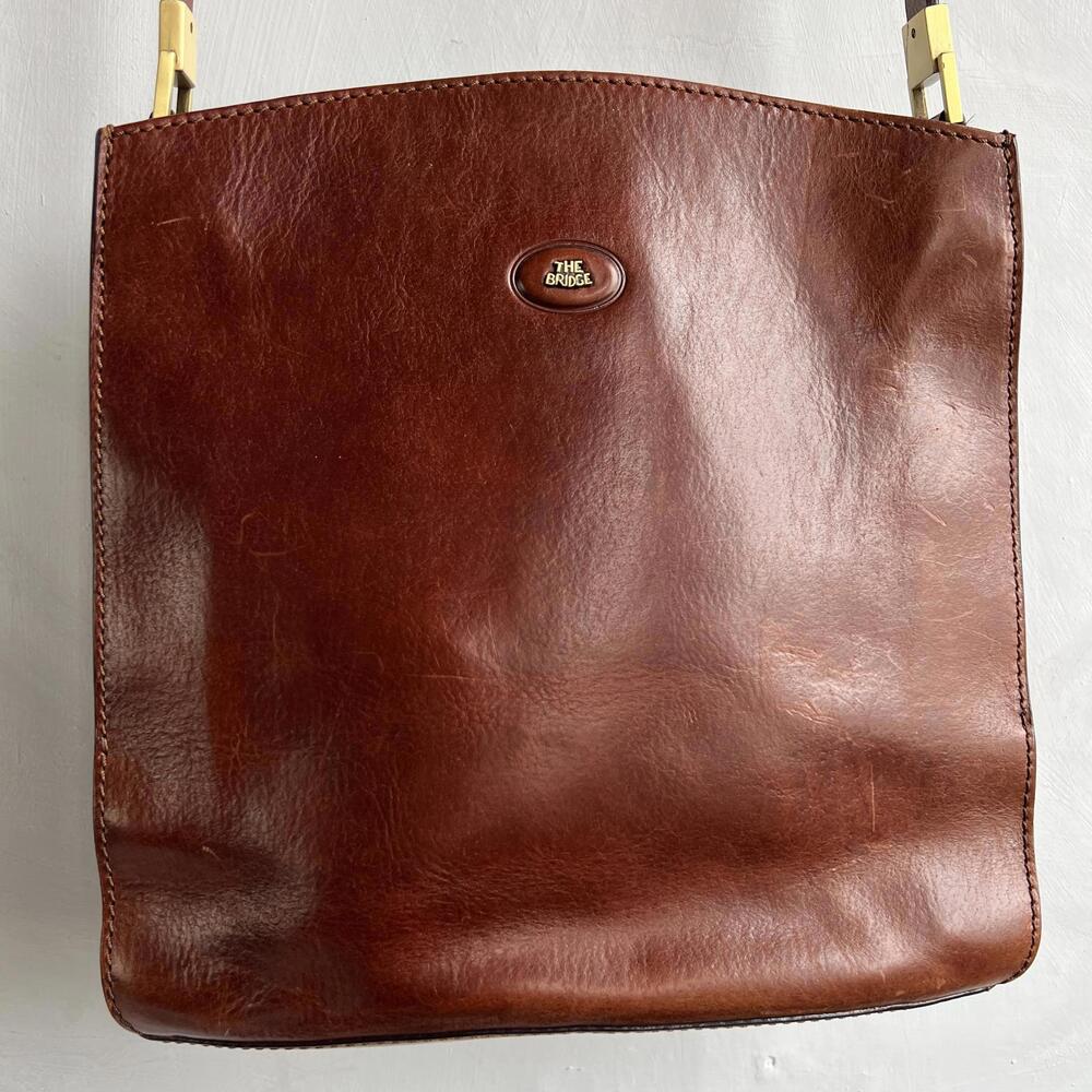 The Bridge Brown Leather Crossbody Bag Italian Academia Quiet Luxury Prep Purse